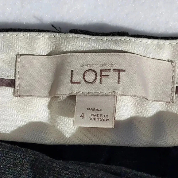 Anne Taylor Loft Marisa Size 4 Stretchable Fabric Business Dress Pants Grey - Picture 9 of 12